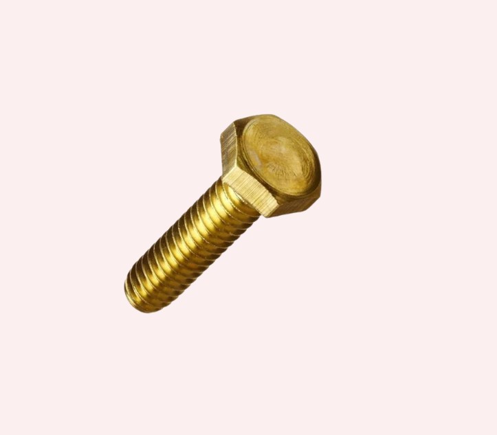 Brass Full Thread Hexagonal Bolts High Tensile, Metric and UNC Threads for Secure Fastening in Machinery Equipment and Structural Steel Applications